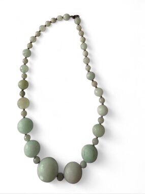 Light Green Stone Bead Necklace - Women Jewelry